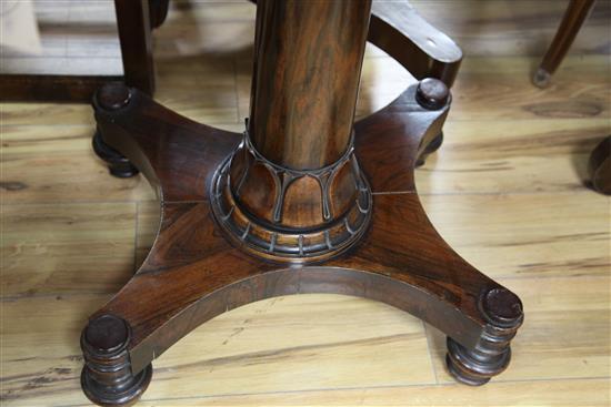 A William IV rosewood card table, W.3ft D.1ft 6in. H.2ft 5in.